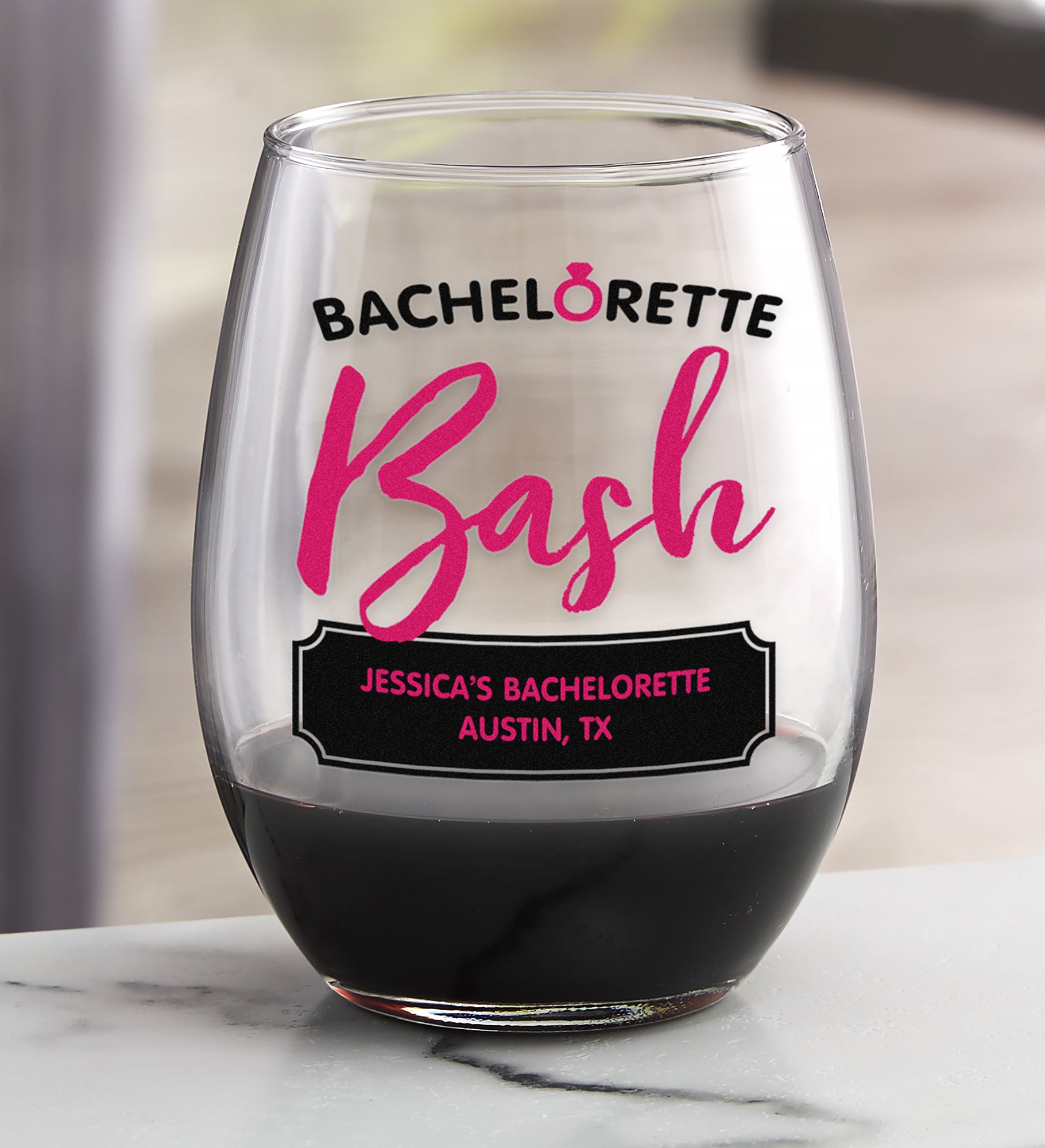 Bachelorette Bash Personalized Wine Glass Collection